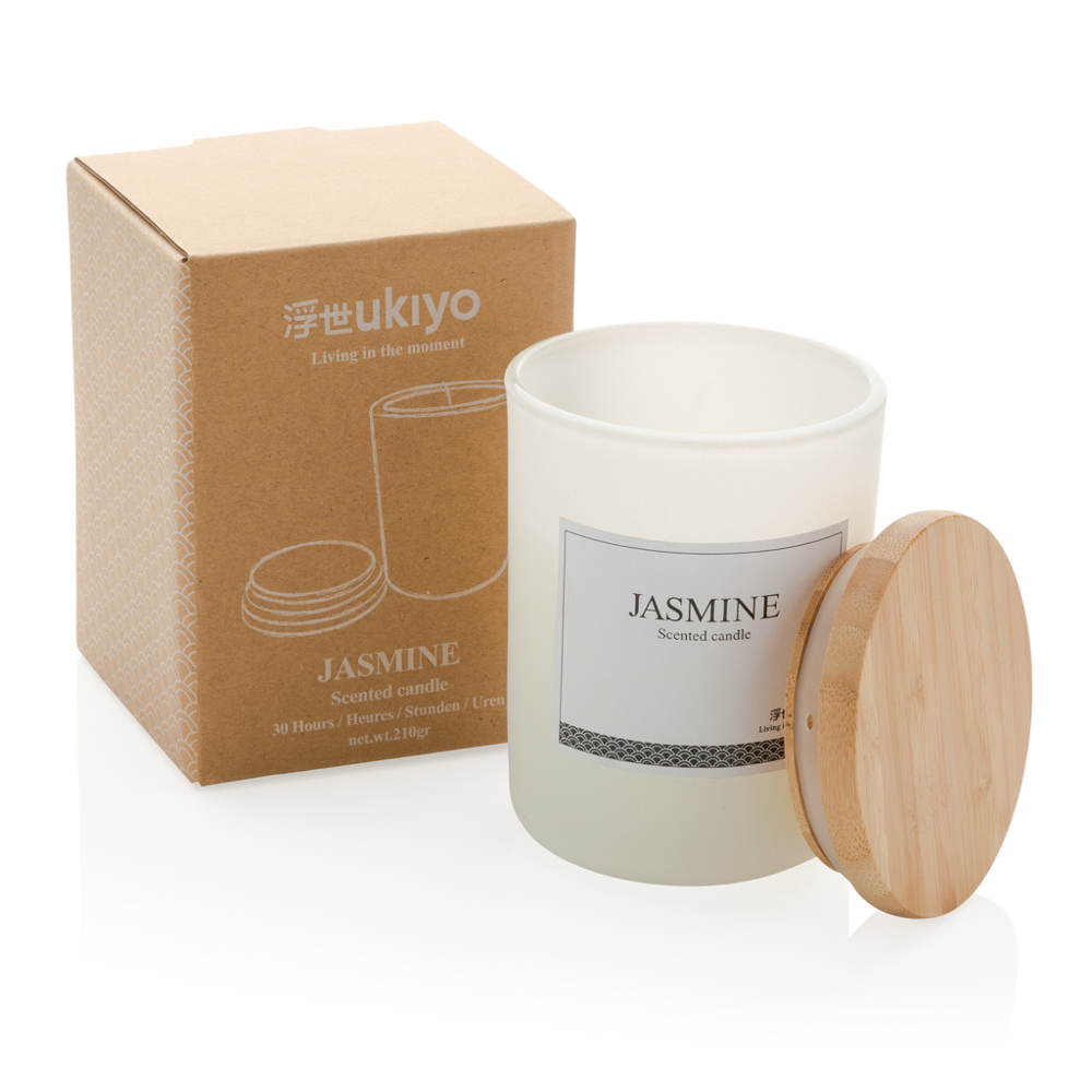 Ukiyo luxe geurkaars met bamboe deksel