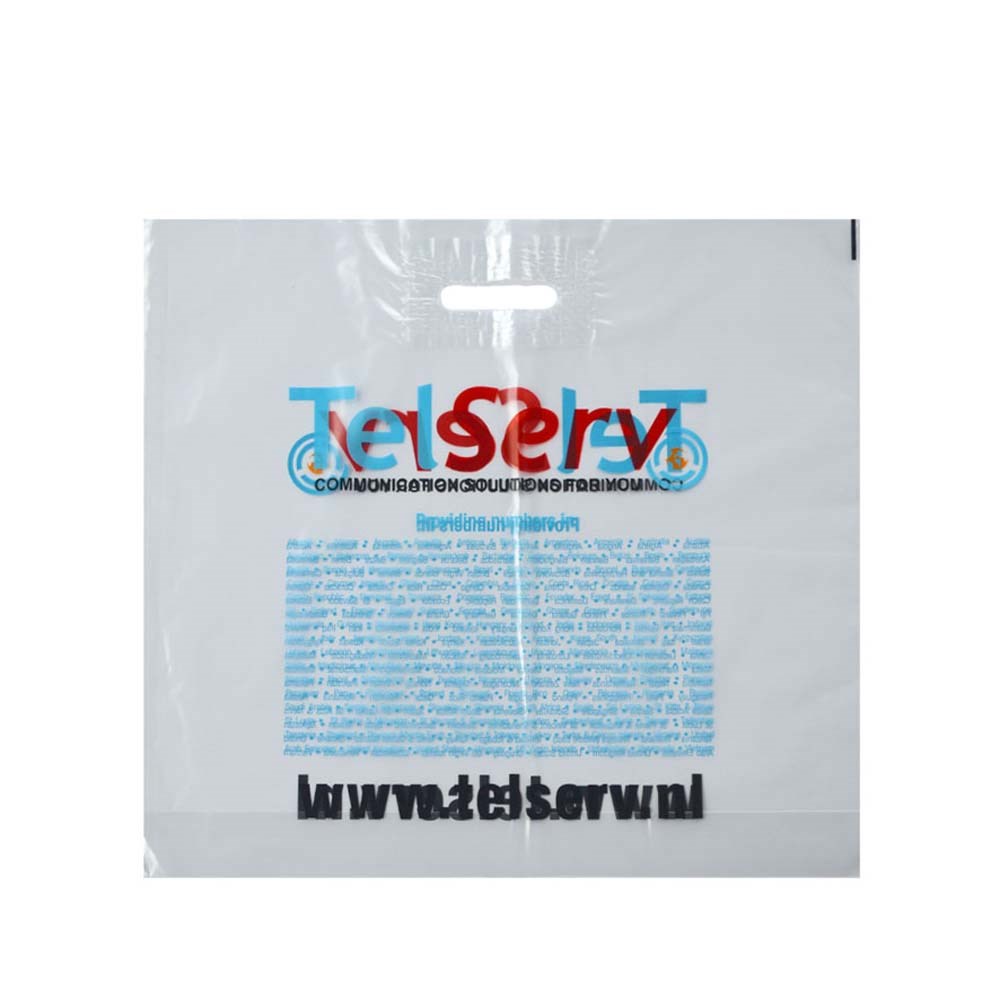 Plastic tas, 74 x 51 x 7,5 cm, 48 micron, mdpe, stanshandvat, 2 zijden