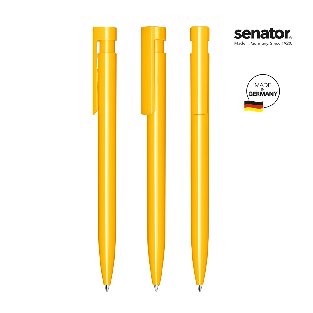 senator® Liberty Polished  retractable pen - wit/geel 7408