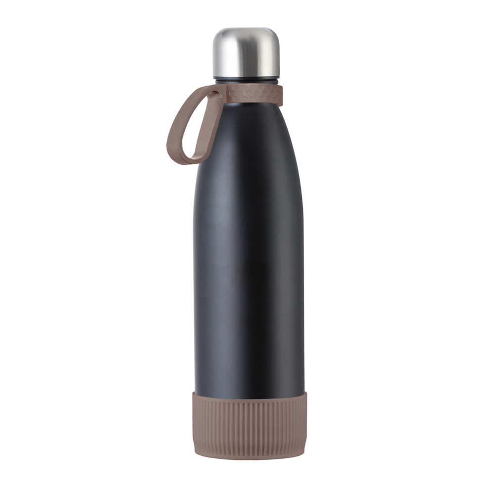 Fles RETUMBLER-myTOULON - bruin, zwart, zilver