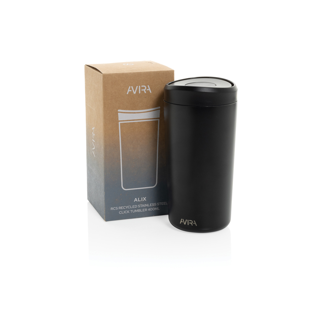 Avira Alix RCS recycled staal klik beker 400ML