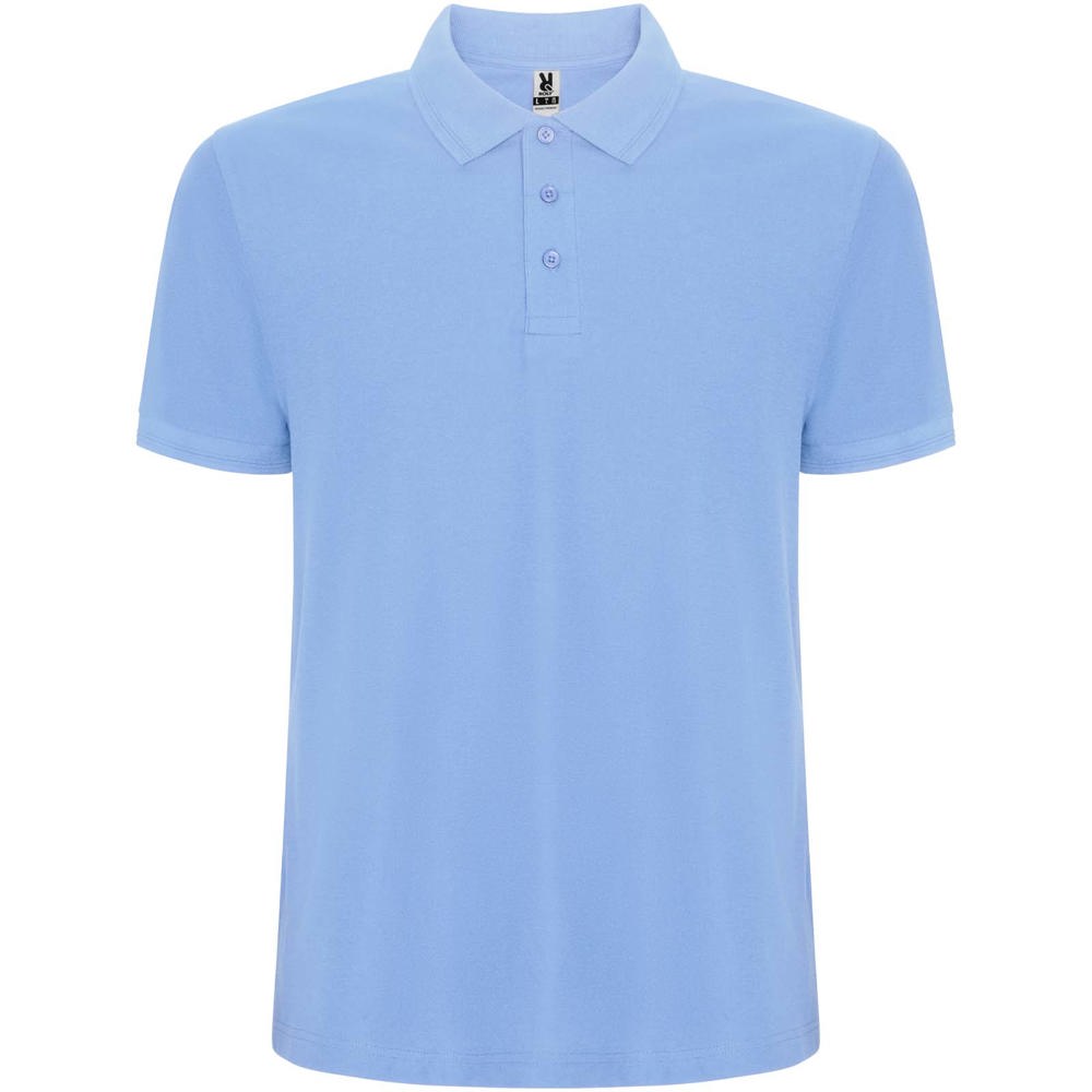 Pegaso Premium 220 g/m² herenpolo met korte mouwen - Hemelsblauw