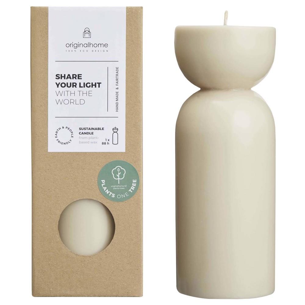 Originalhome biologische kaars - medium - Beige