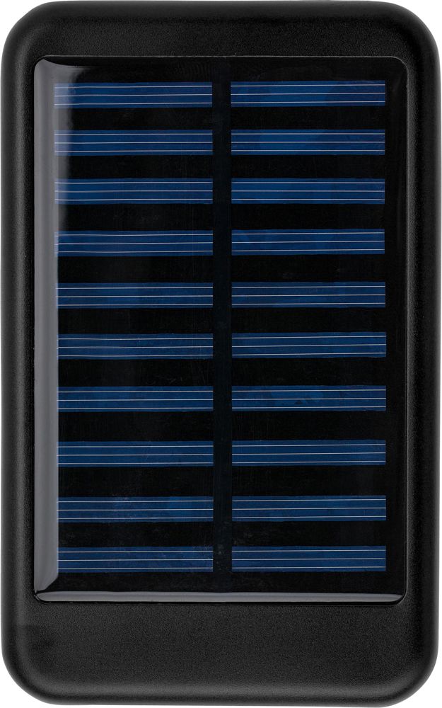 Aluminium zonne-energie powerbank Tycho - zwart