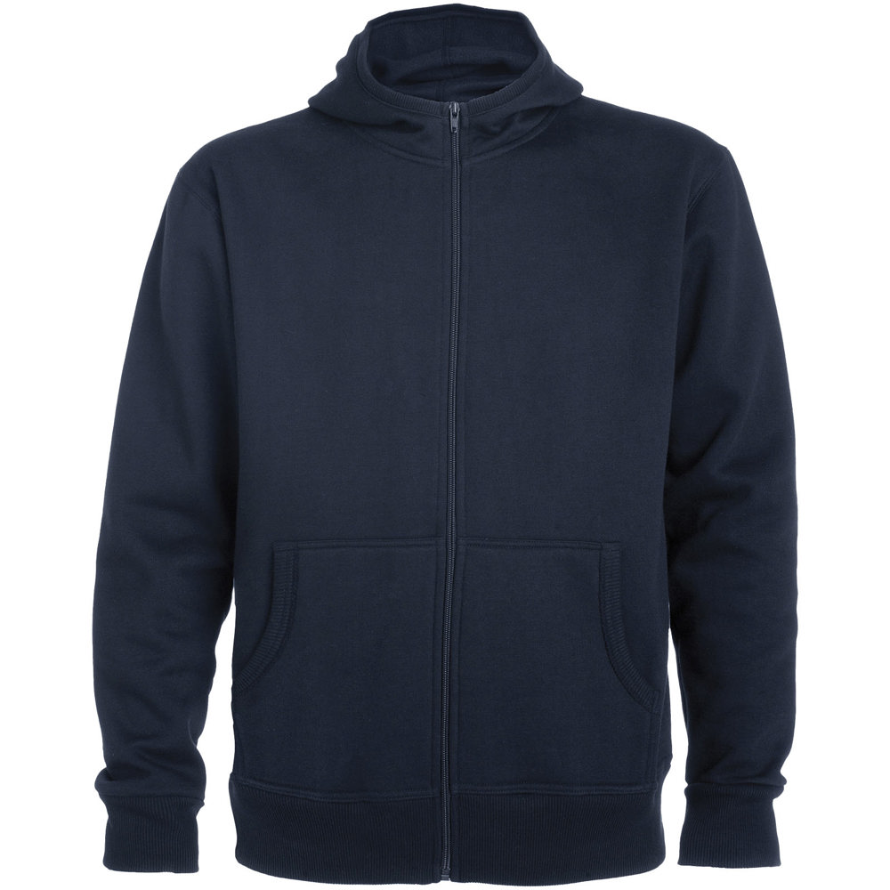 Montblanc 280 g/m² unisex hoodie met volledige rits - Marineblauw
