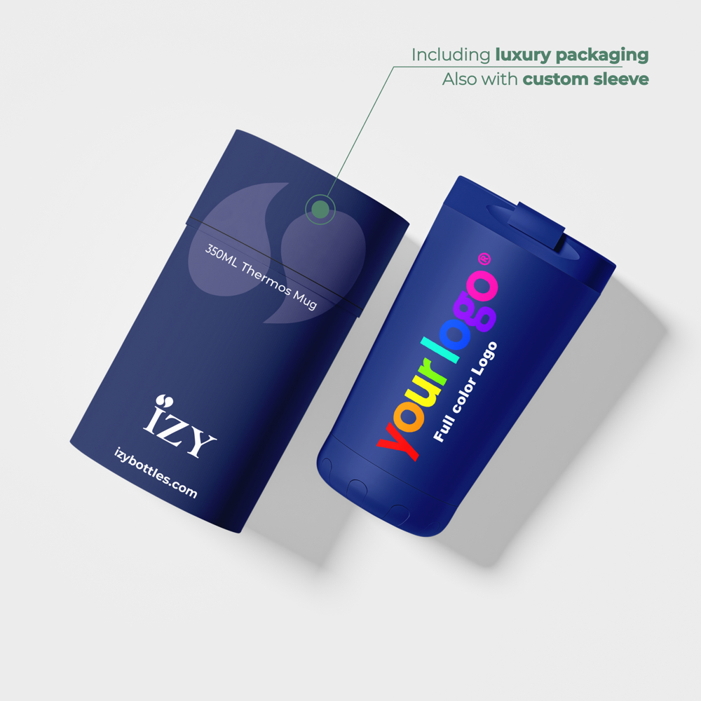 Thermosbeker / Koffiebeker - Blauw - 350 ml