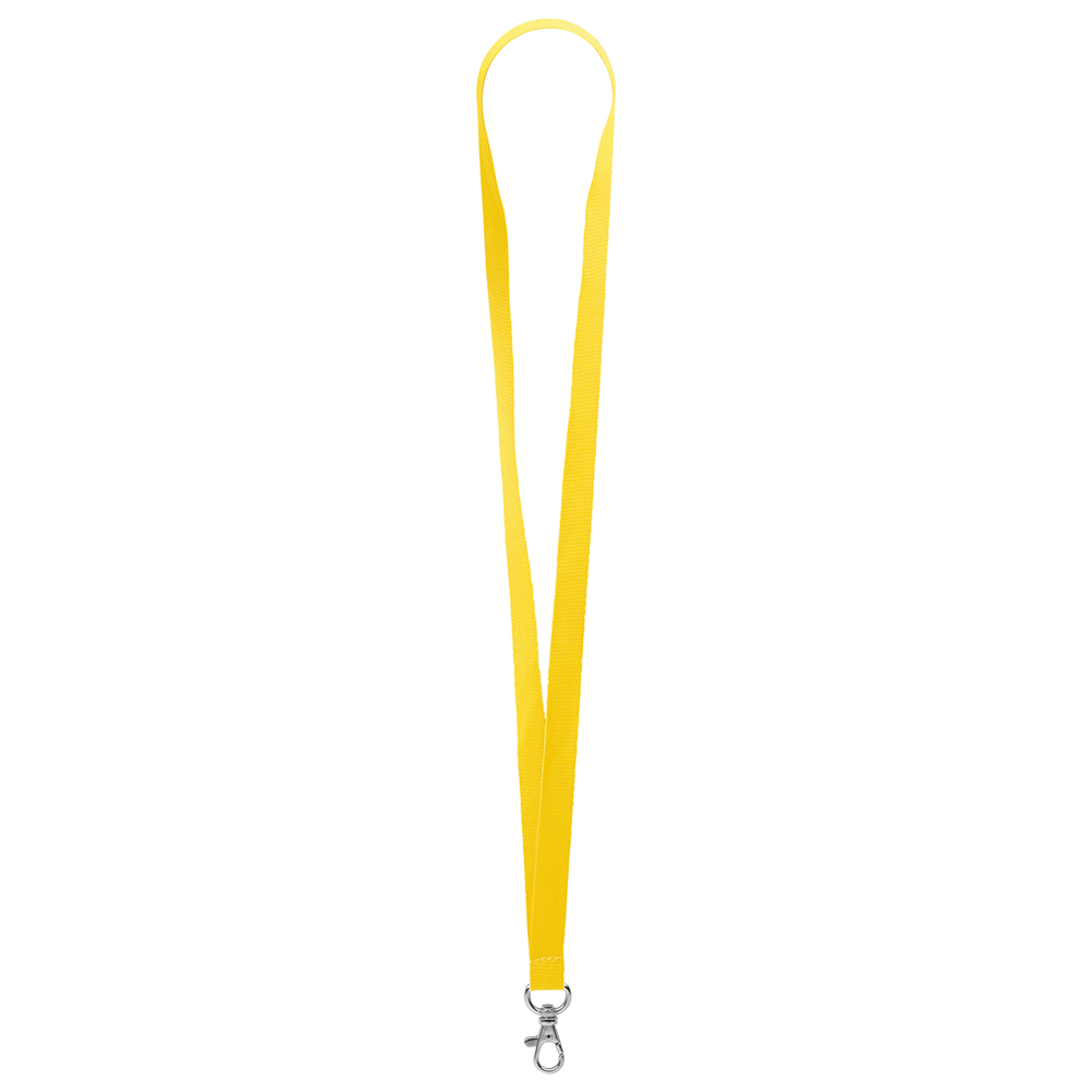Keycord "standaard", breedte 15 mm - pastelgeel