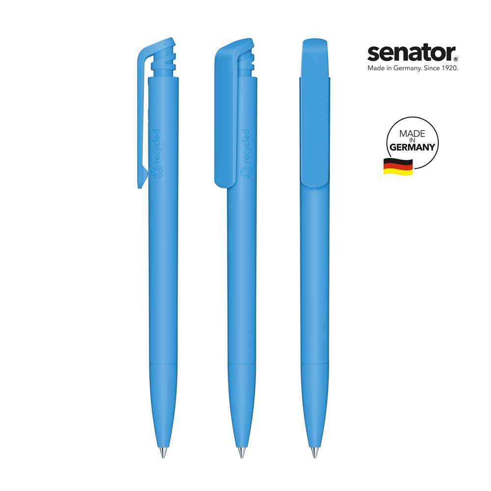 senator® Trento Matt Recycled retractable pen - blauw 279