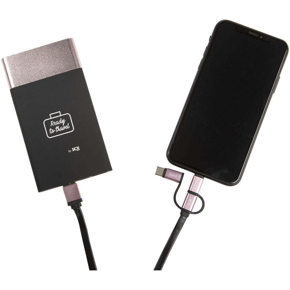 SCX.design P20 5000 mAh oplichtende slimme powerbank