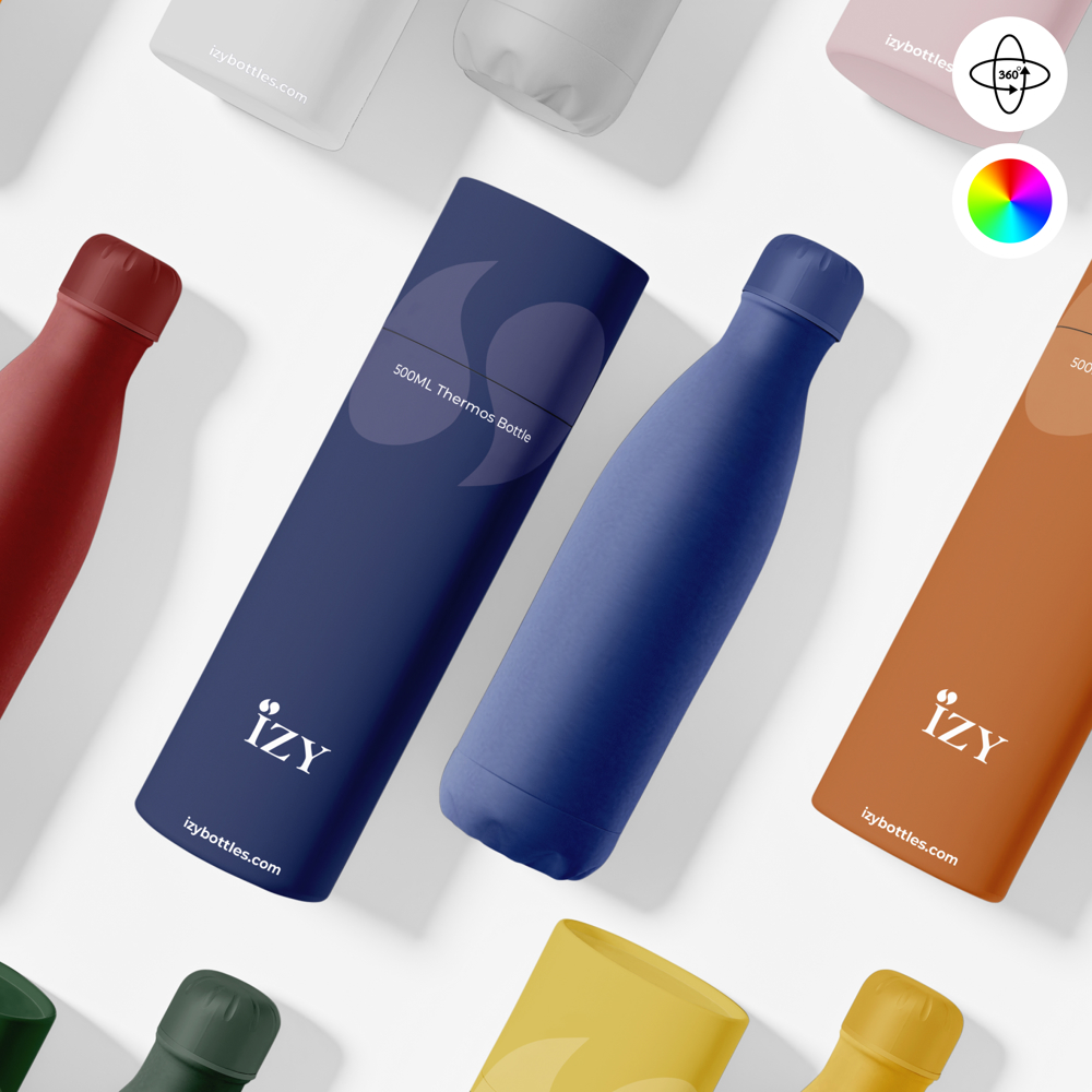 Thermosfles / Drinkfles - Blauw - 500 ml