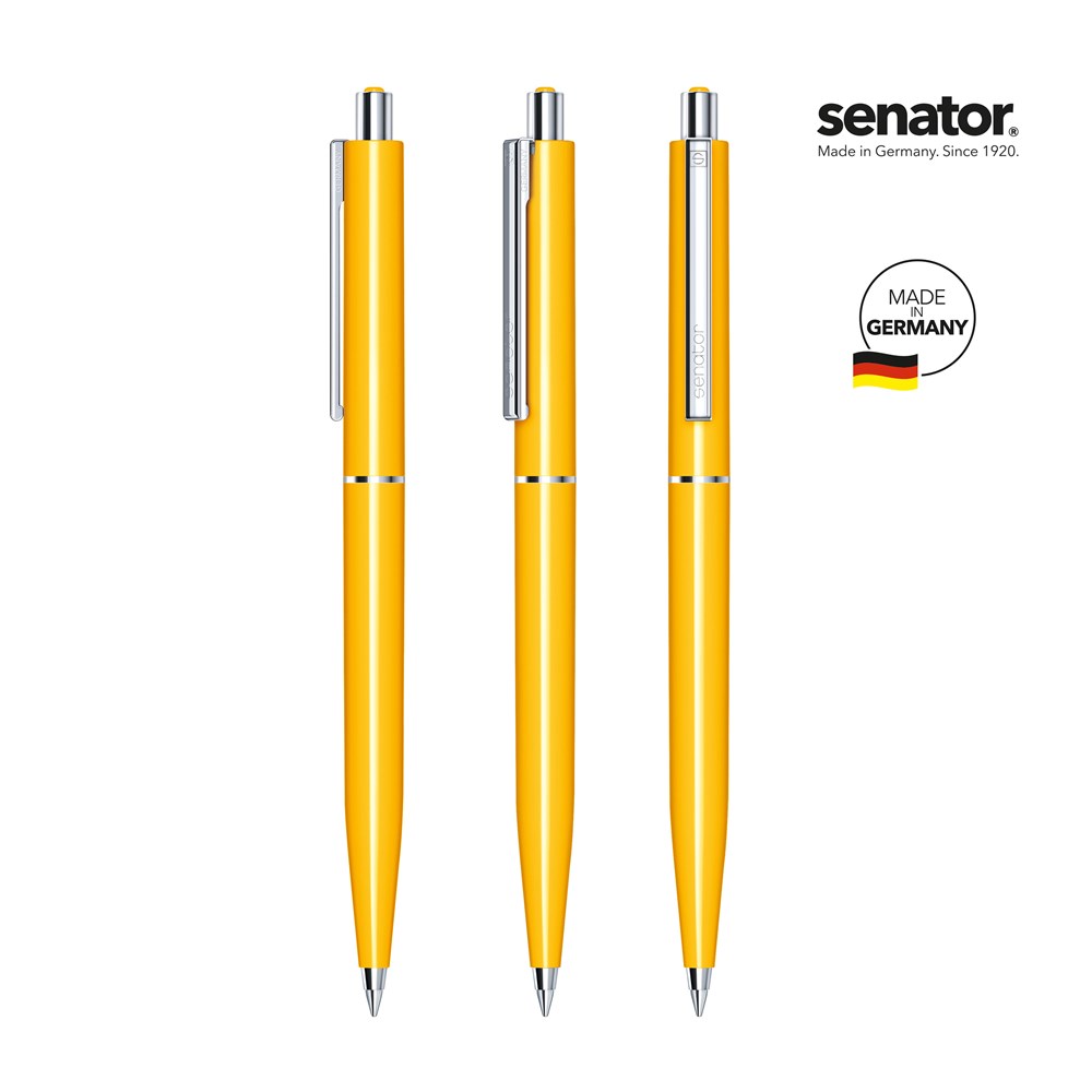 senator® Point  Polished  retractable pen - wit/geel 7408