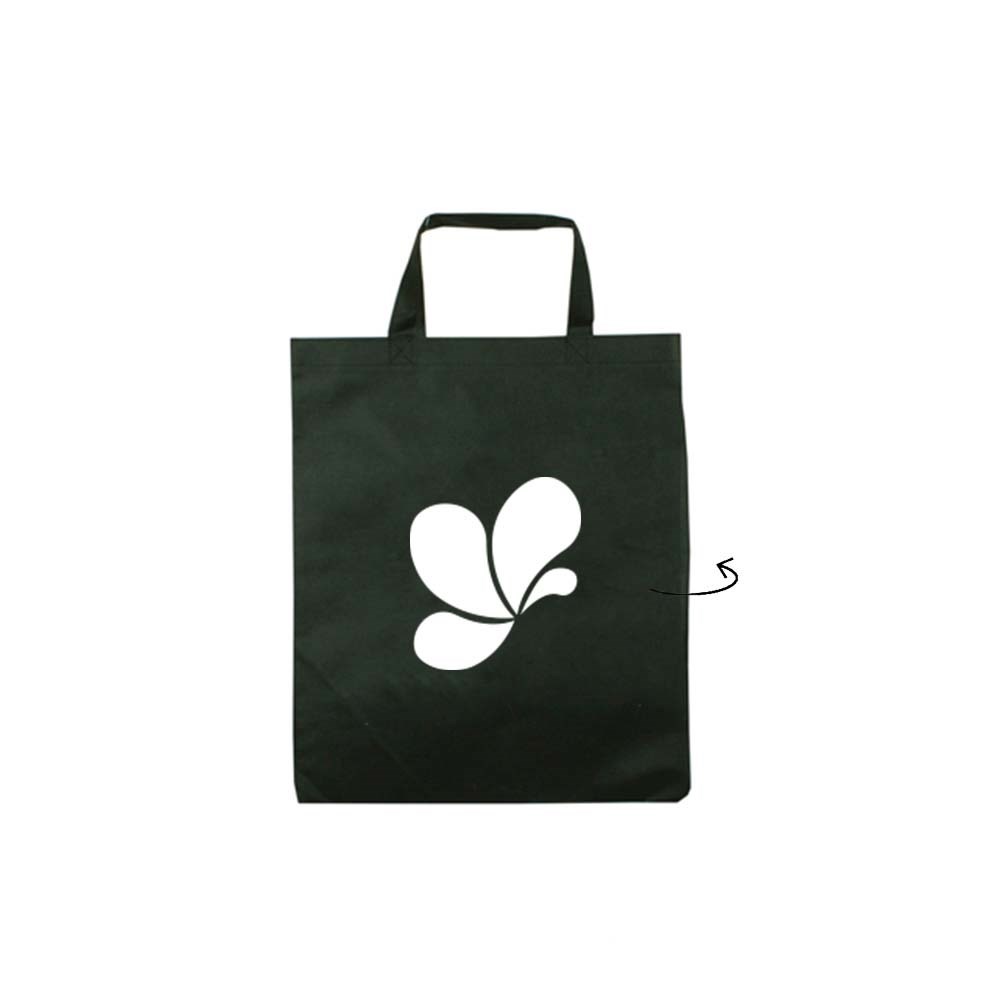 Draagtas, 36 x 42 cm, non woven, 2 zijden, 100 grams, lange handle Per 100 stuks