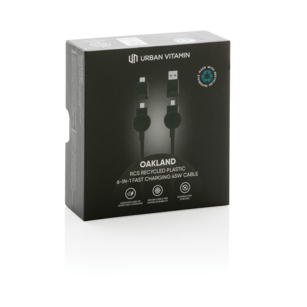 Oakland 1.2meter RCS rplastic 6-in-1 fast charging 45W kabel