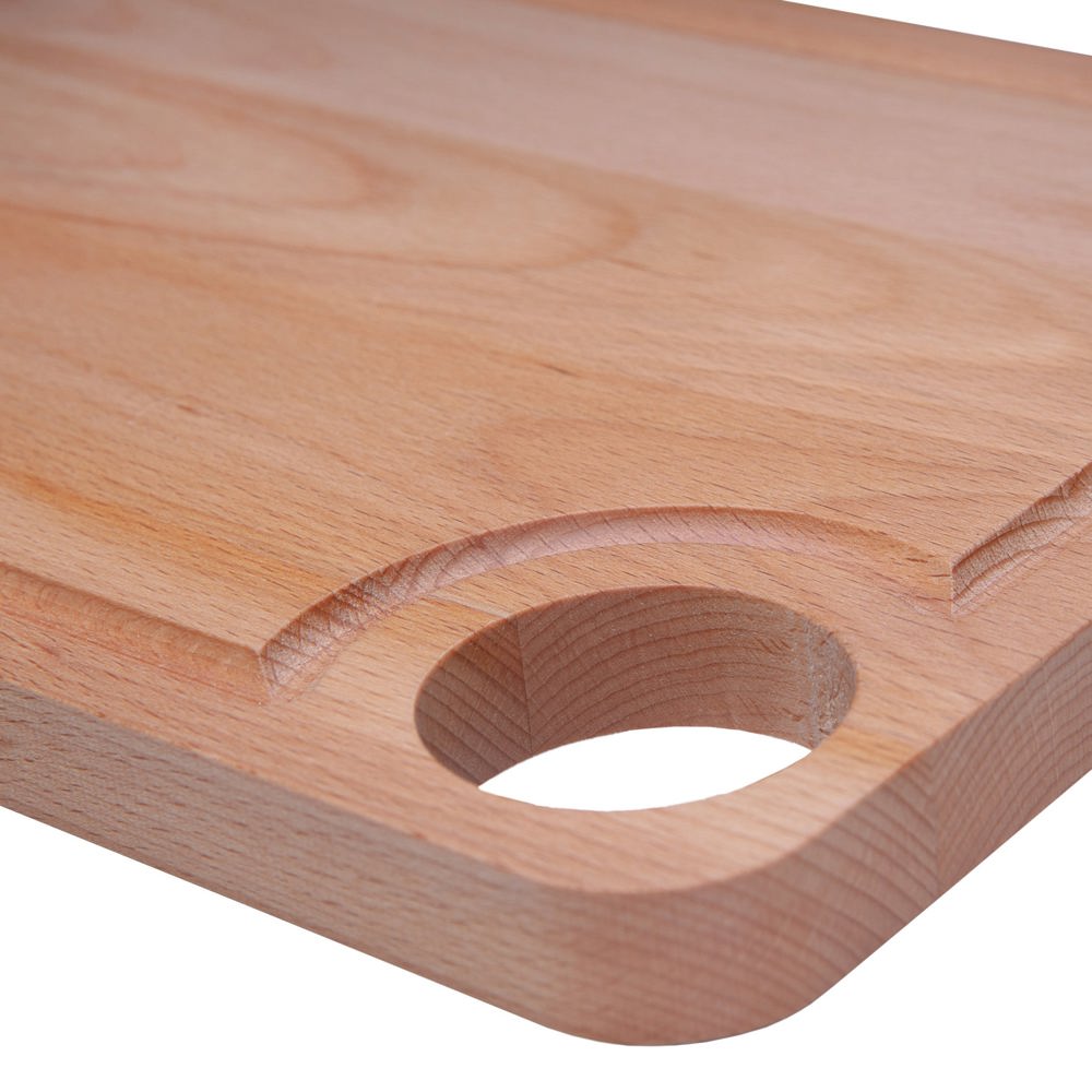 Plank met sapgeul en 'oog' beuken 34x22 cm
