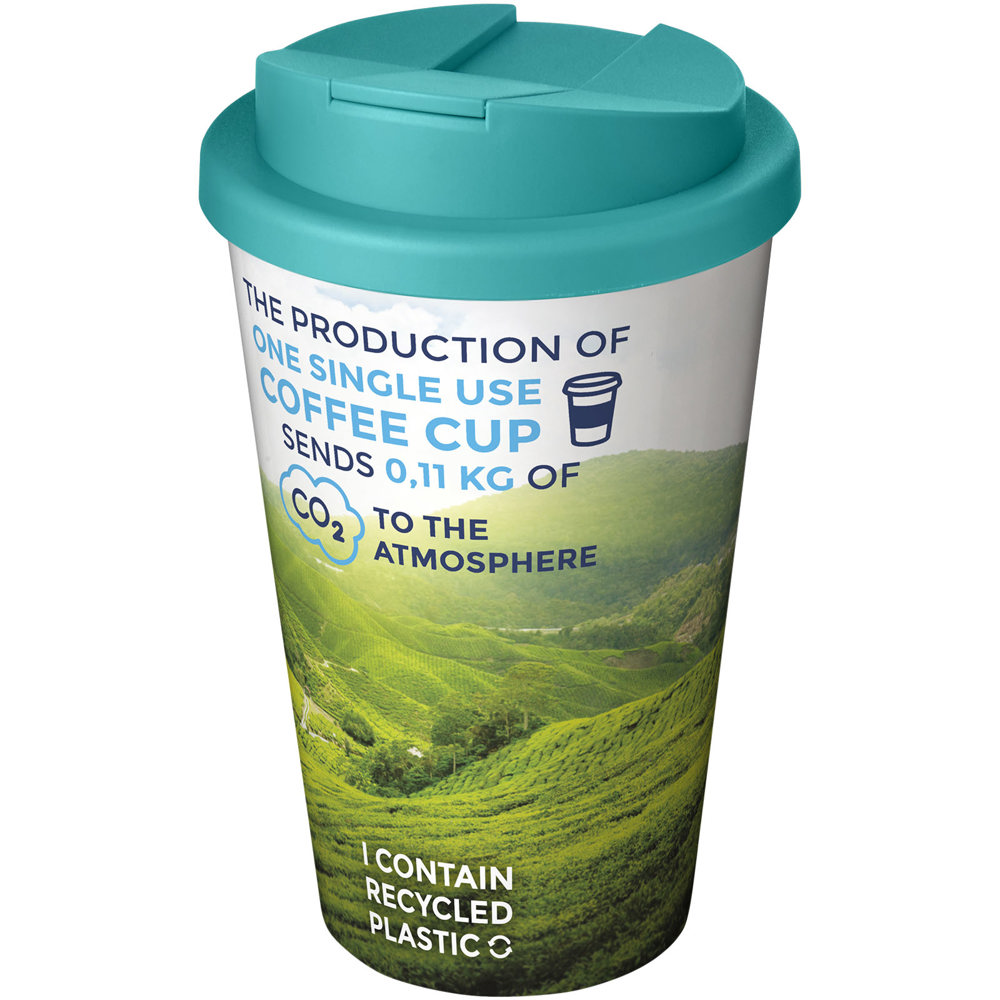 Brite-Americano® 350 ml geïsoleerde beker - Wit, Aqua