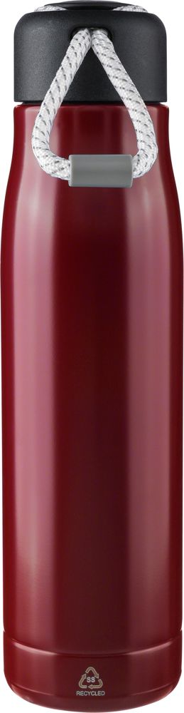 Gerecyclede roestvrijstalen dubbelwandige drinkfles (500 ml) Solene - Rood