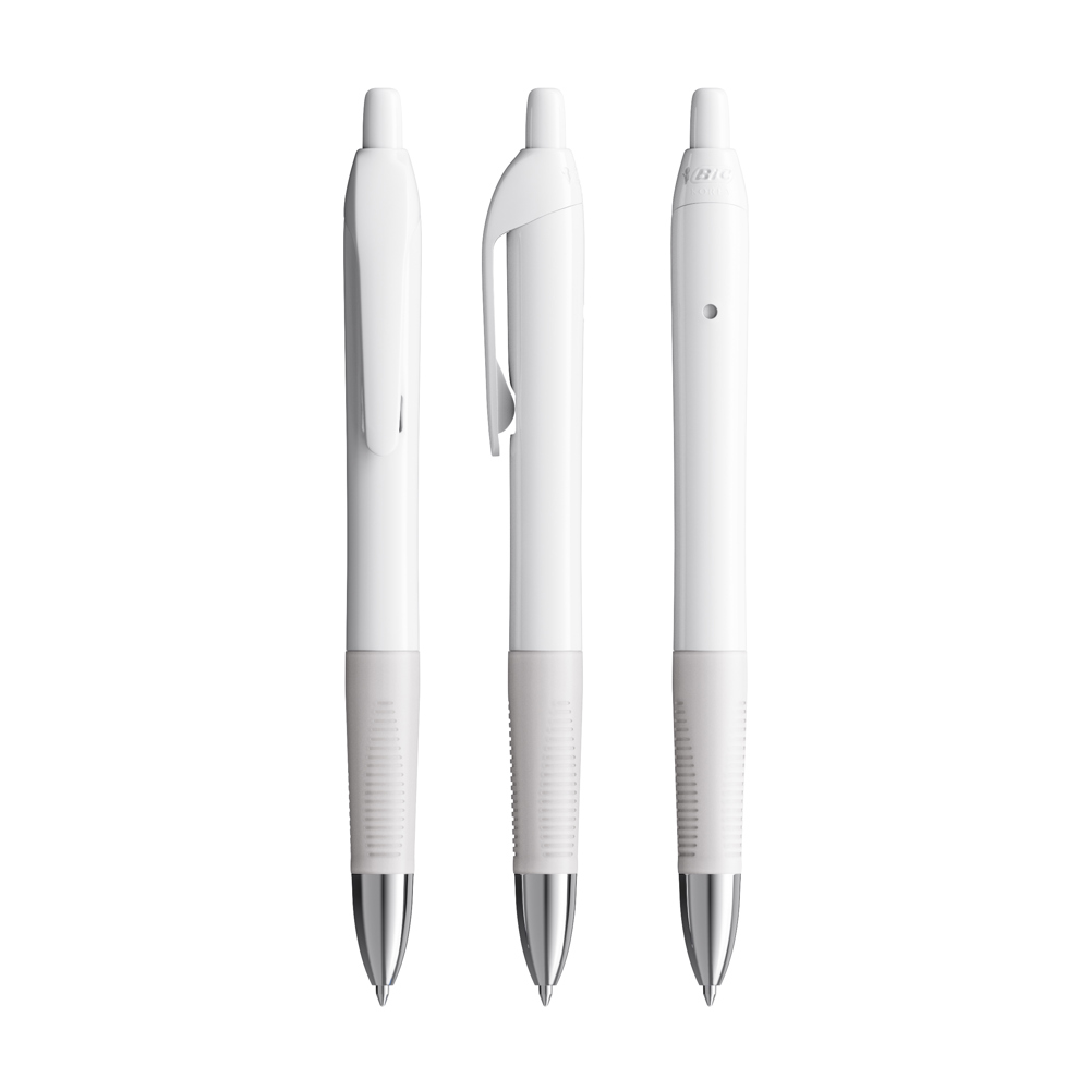 BIC® Intensity® Gel Clic - Wit / Wit/ Blauwe Inkt