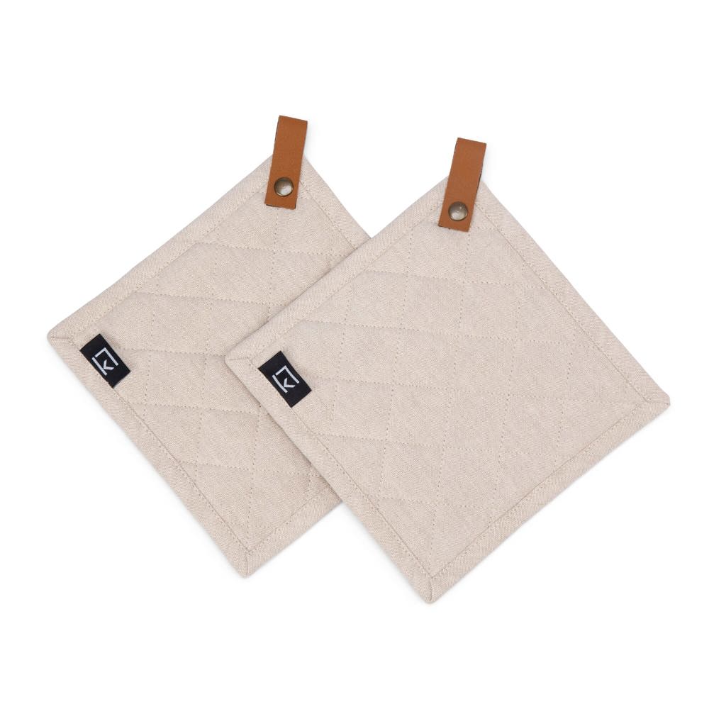Kosta Linnewäfveri 2-pack pothouder - Beige