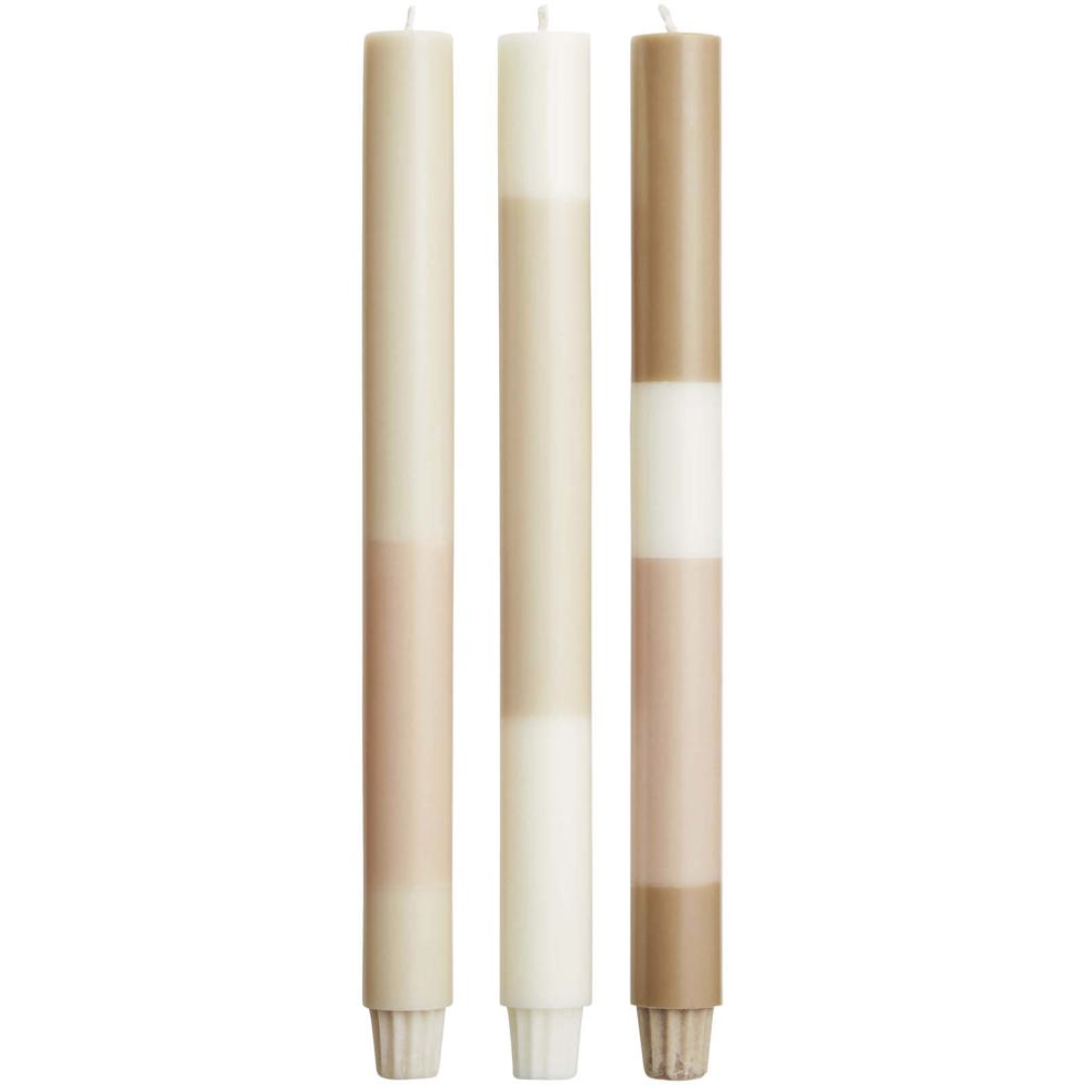 Originalhome gelaagde kalksteenkaarsen - set van 3