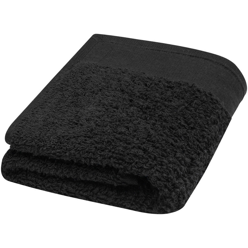 Chloe handdoek 30 x 50 cm van 550 g/m² katoen - zwart