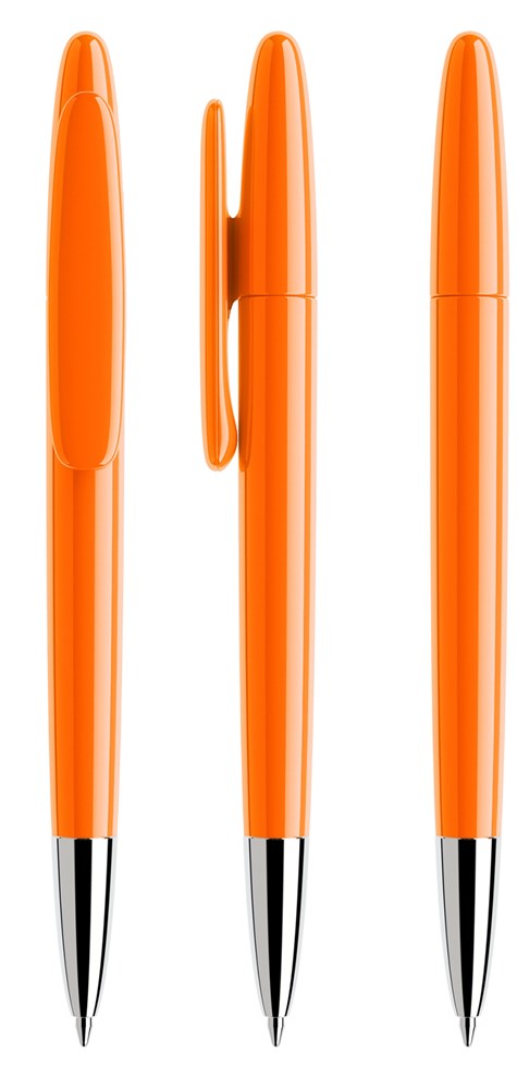 Prodir DS5 TPC Polished with Chrome Metal Nose-Cone - Orange polished