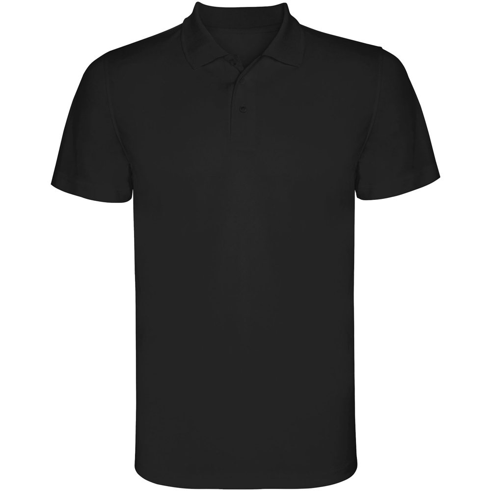 Monzha 150 g/m² sportpolo met korte mouwen voor heren - zwart