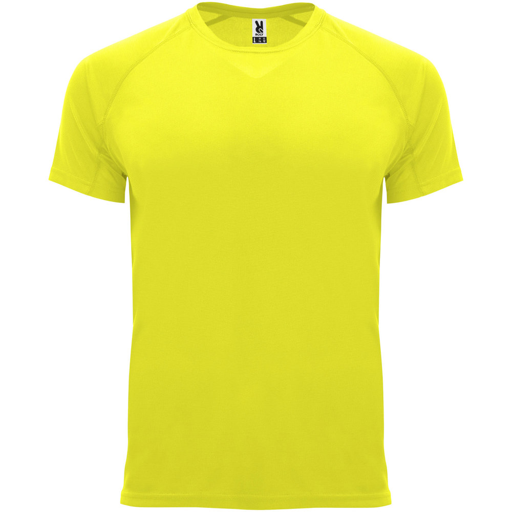 Bahrain 135 g/m² sportshirt met korte mouwen voor heren - Fluorgeel