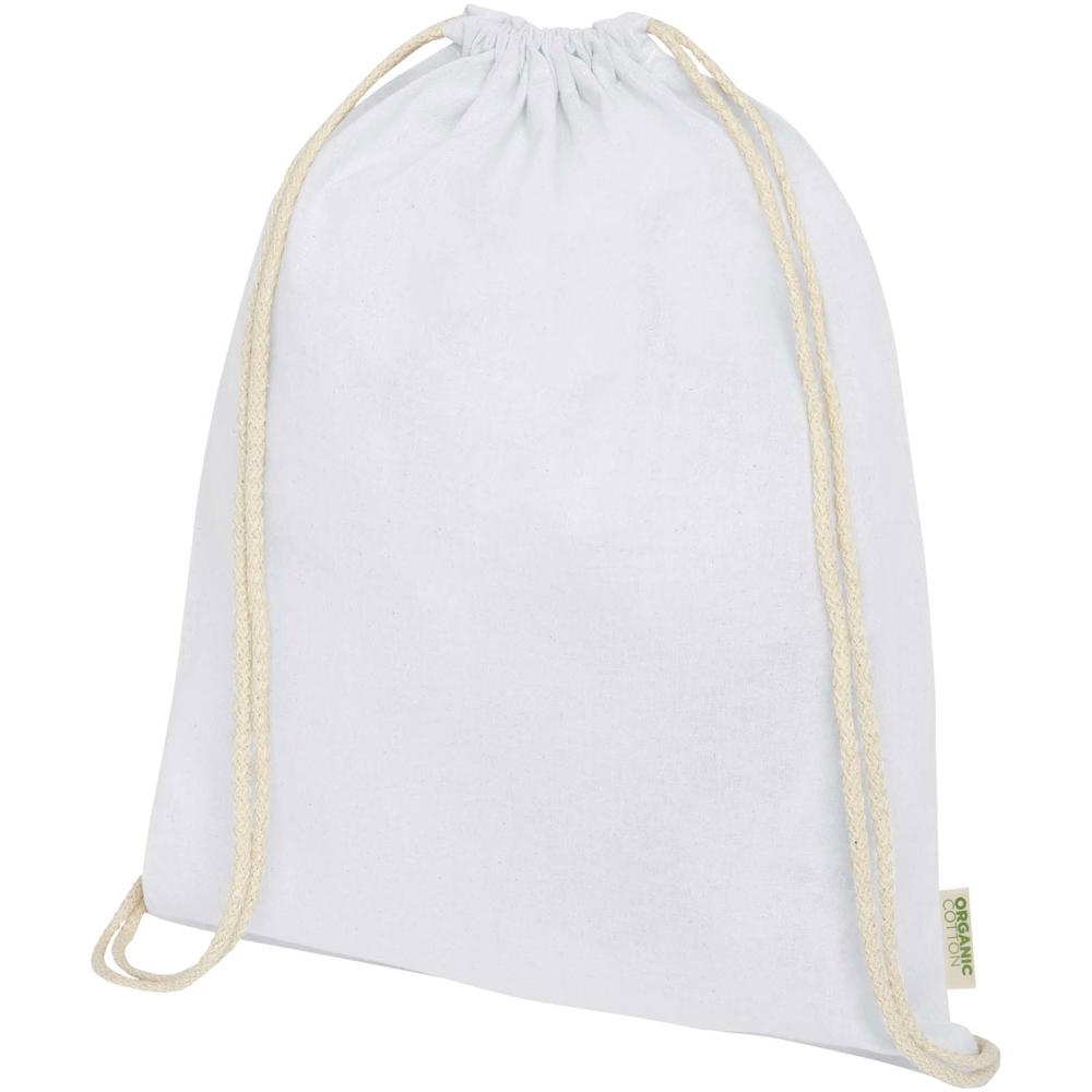Orissa organisch katoenen rugzak van 140 g/m² met trekkoordsluiting 5L - Wit