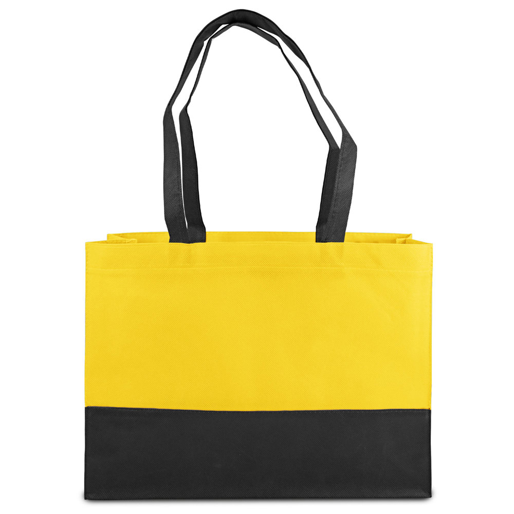 ROMA – Shopper met bodem- en zijvouwen - Geel/Zwart