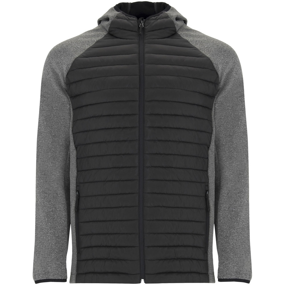 Minsk unisex hybrid geïsoleerd jack - Zwart, Gemêleerd zwart