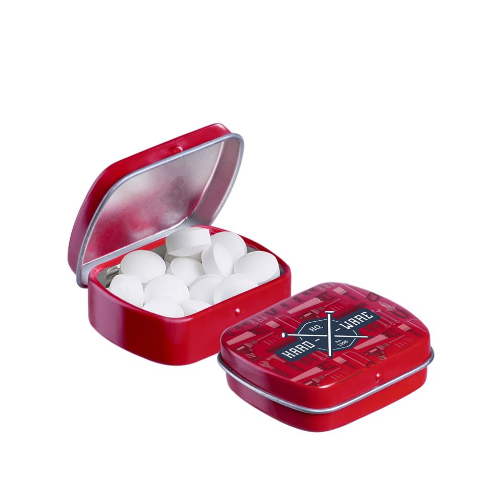 Pepermunt Rood Micro scharnierblikje met pepermunt | rood | Pepermunt suikervrij | A37 ...