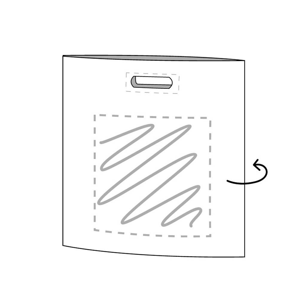 Plastic tas, 45 x 45 x 7,5 cm, 48 micron, ldpe, stanshandvat, 2 zijden