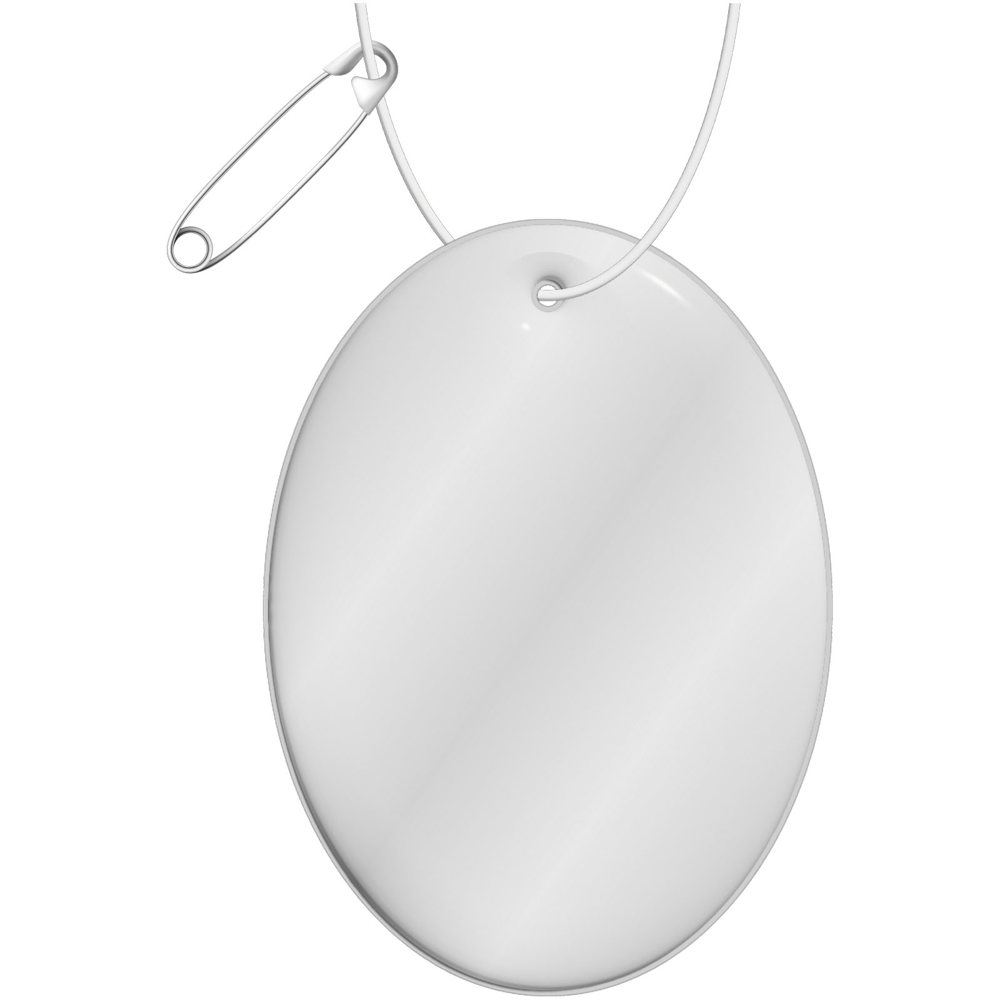 RFX™ H-12 ovale reflecterende TPU hanger - Wit