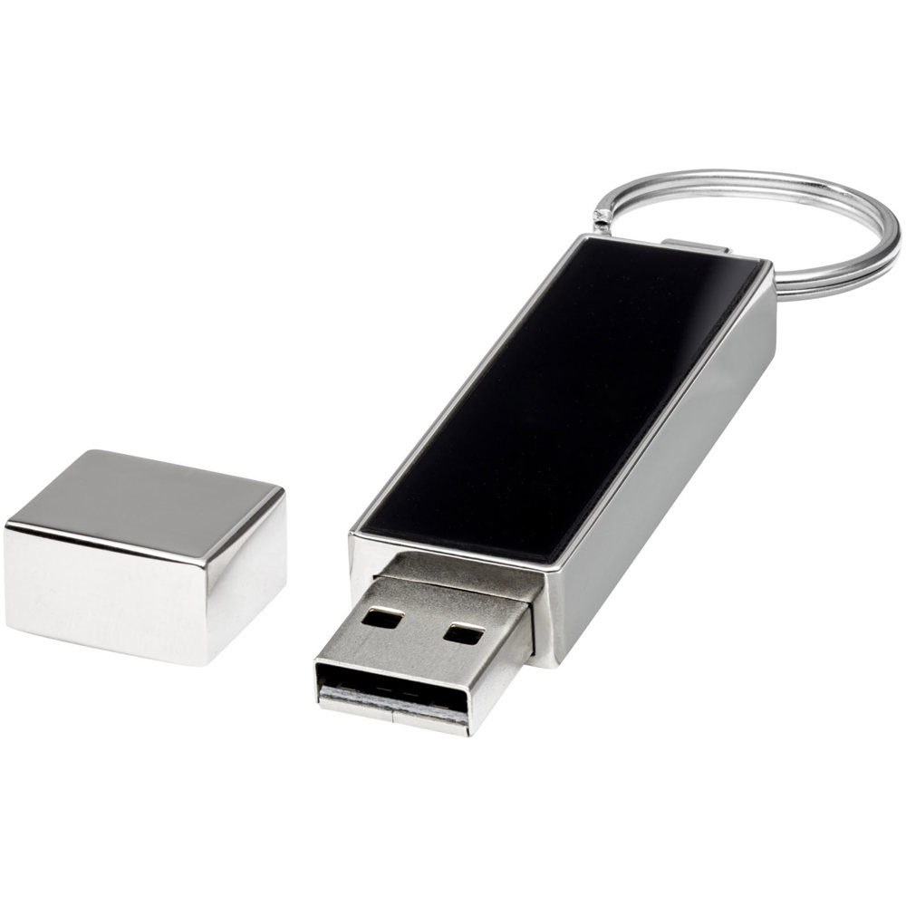 Rechthoekige oplichtende USB - wit, zwart, zilver