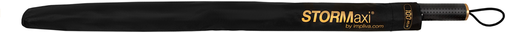 STORMaxi - Arodynamische stormparaplu - Handopening - Windproof -  92 cm - Zwart / Goud