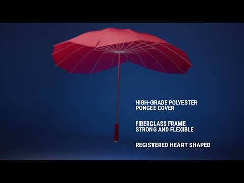 FALCONE - Hartvormige paraplu registered design - Handopening - Windproof -  110 cm - Gebroken wit