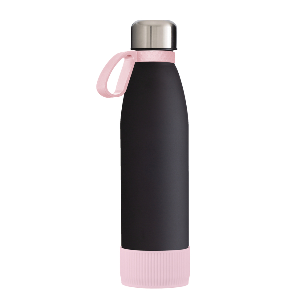 Fles GLASS - lichtmagenta, roze, zwart