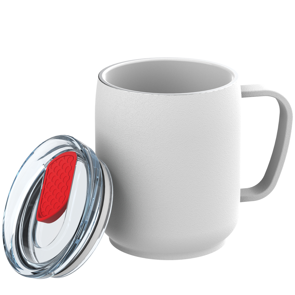 Thermobeker RETUMBLER-myNIZZA CERAMIC - rood, wit, transparant