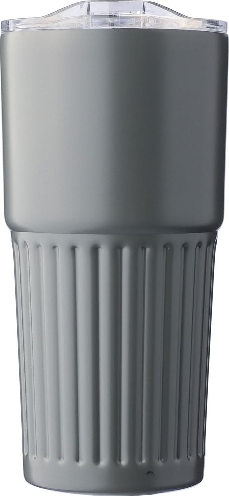 Gerecyclede roestvrijstalen dubbelwandige drinkmok (500 ml) Kael - grijs
