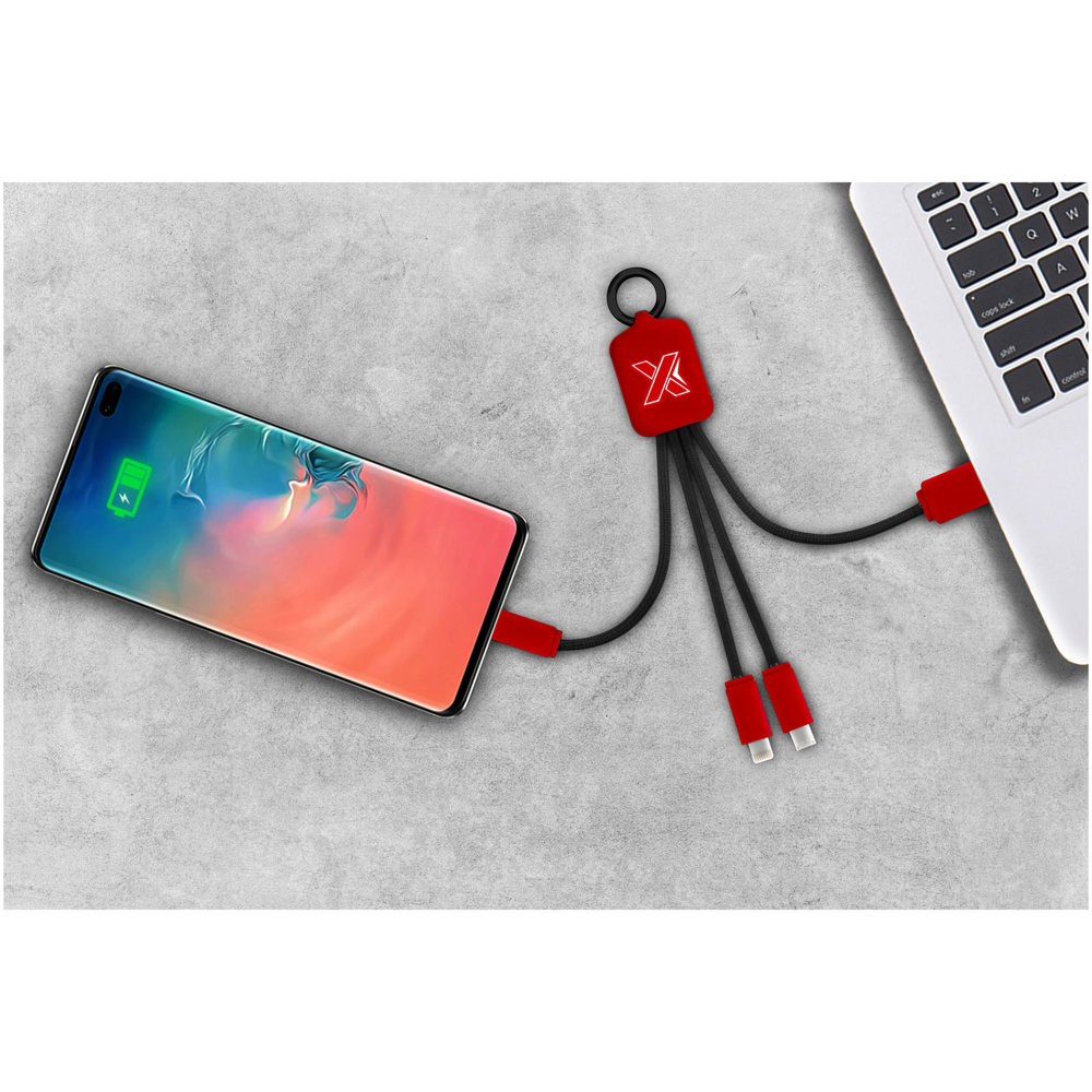 SCX.design C15 quatro oplaadkabel met oplichtend logo