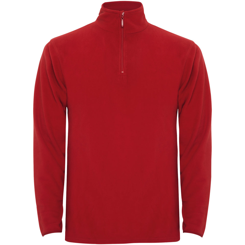 Himalaya fleece herenjack met kwartrits - Rood