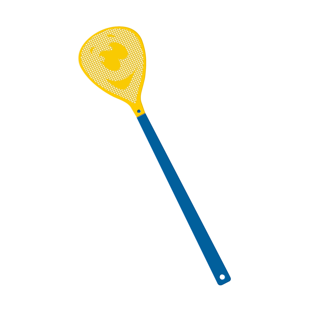 Vliegenmepper "gezicht" - blauw/geel