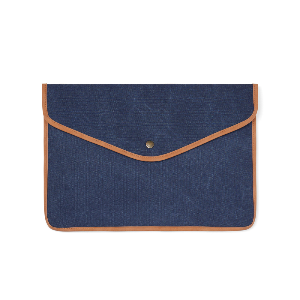 VINGA Bosler GRS recycled canvas 16" laptop sleeve - donkerblauw (± PMS 2379)