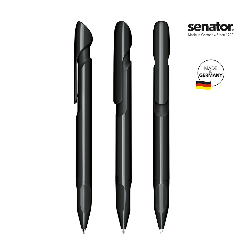 senator® Evoxx Polished Recycled retractable pen - zwart