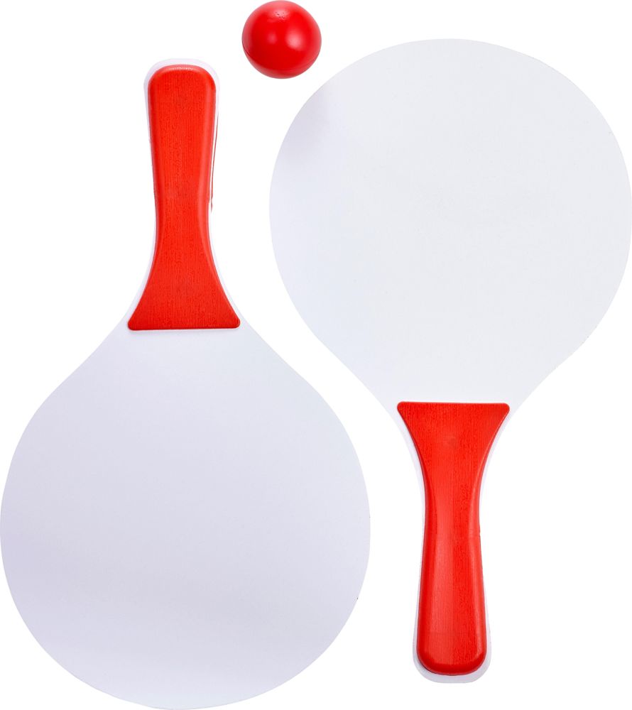 Houten strand tennisset Eliza - Rood