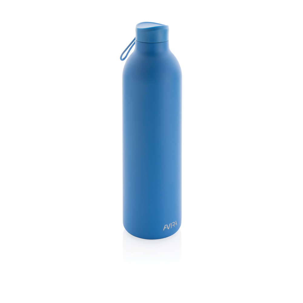 Avira Avior RCS gerecycled roestvrijstalen fles 1L - blauw (± PMS 660C)