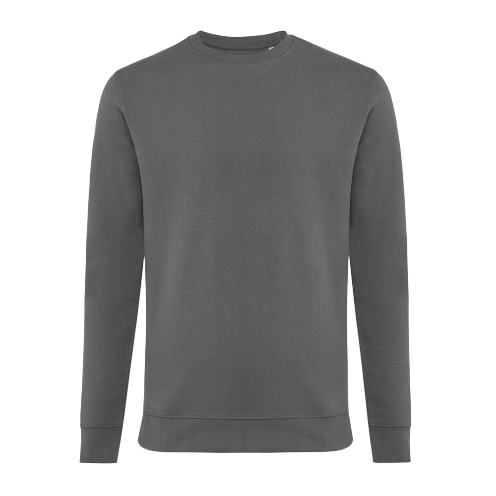 IQONIQ Zion gerecycled katoen sweater - antraciet (± PMS 19-3900 TCX)