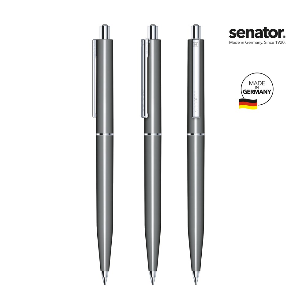 senator® Point  Polished  retractable pen - cool gray 9
