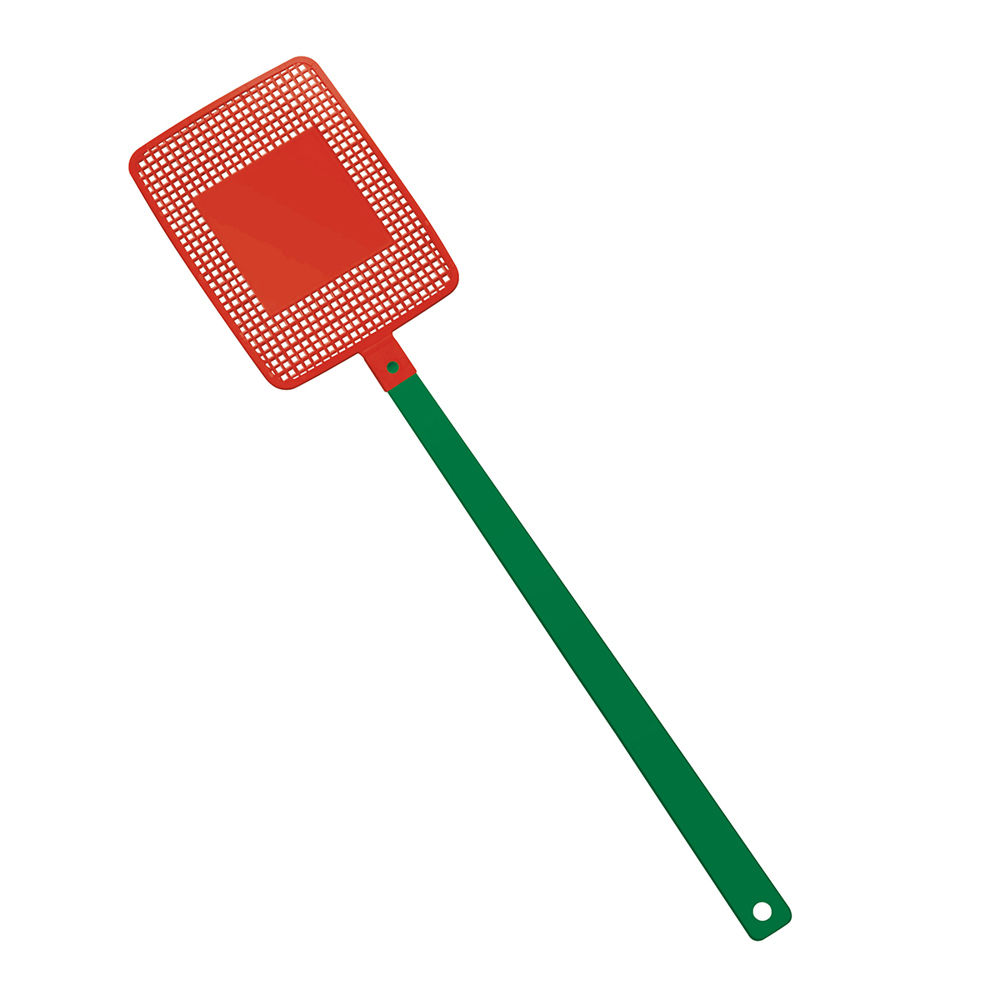 Vliegenmepper "vierkant" - groen/rood