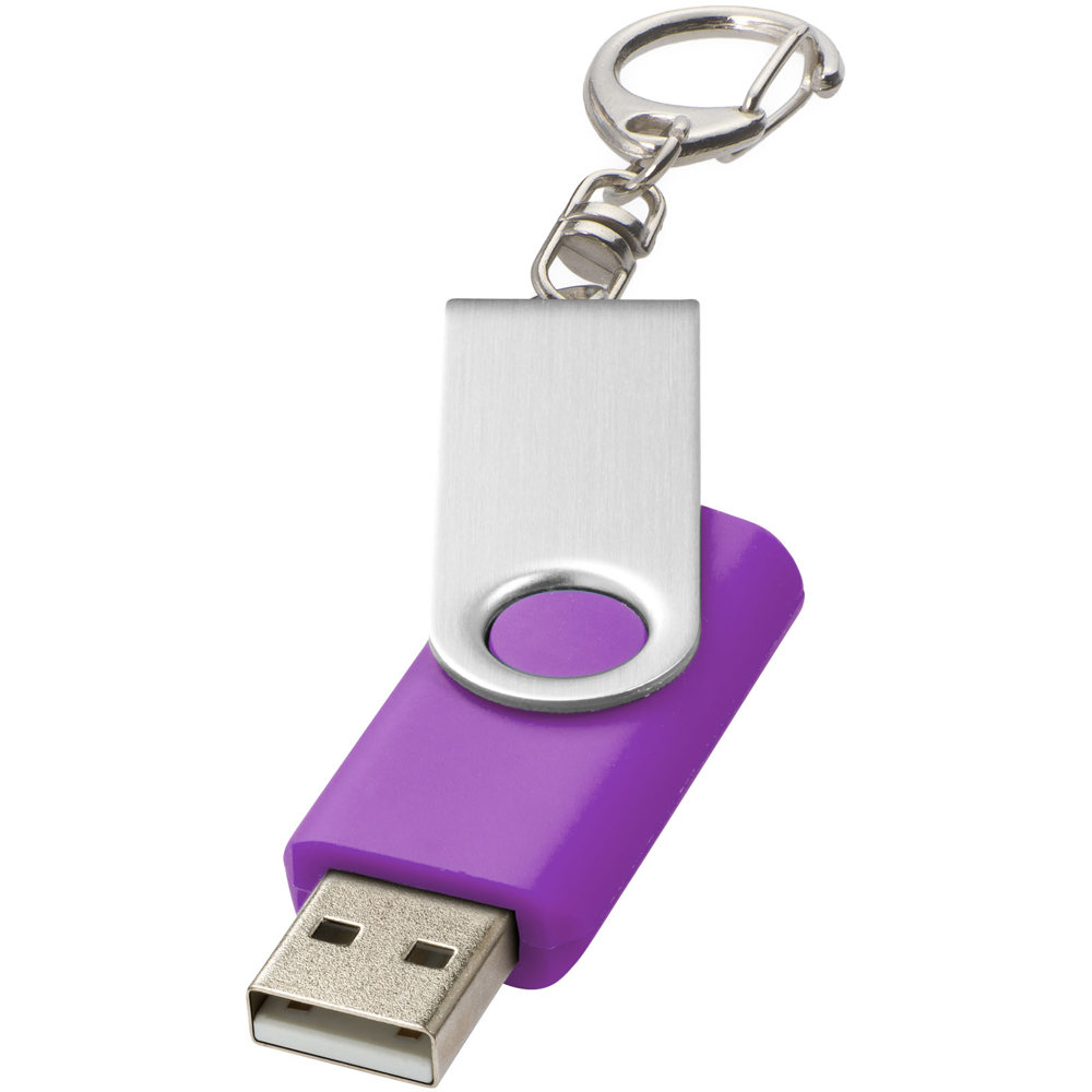 Rotate USB met sleutelhanger - Paars